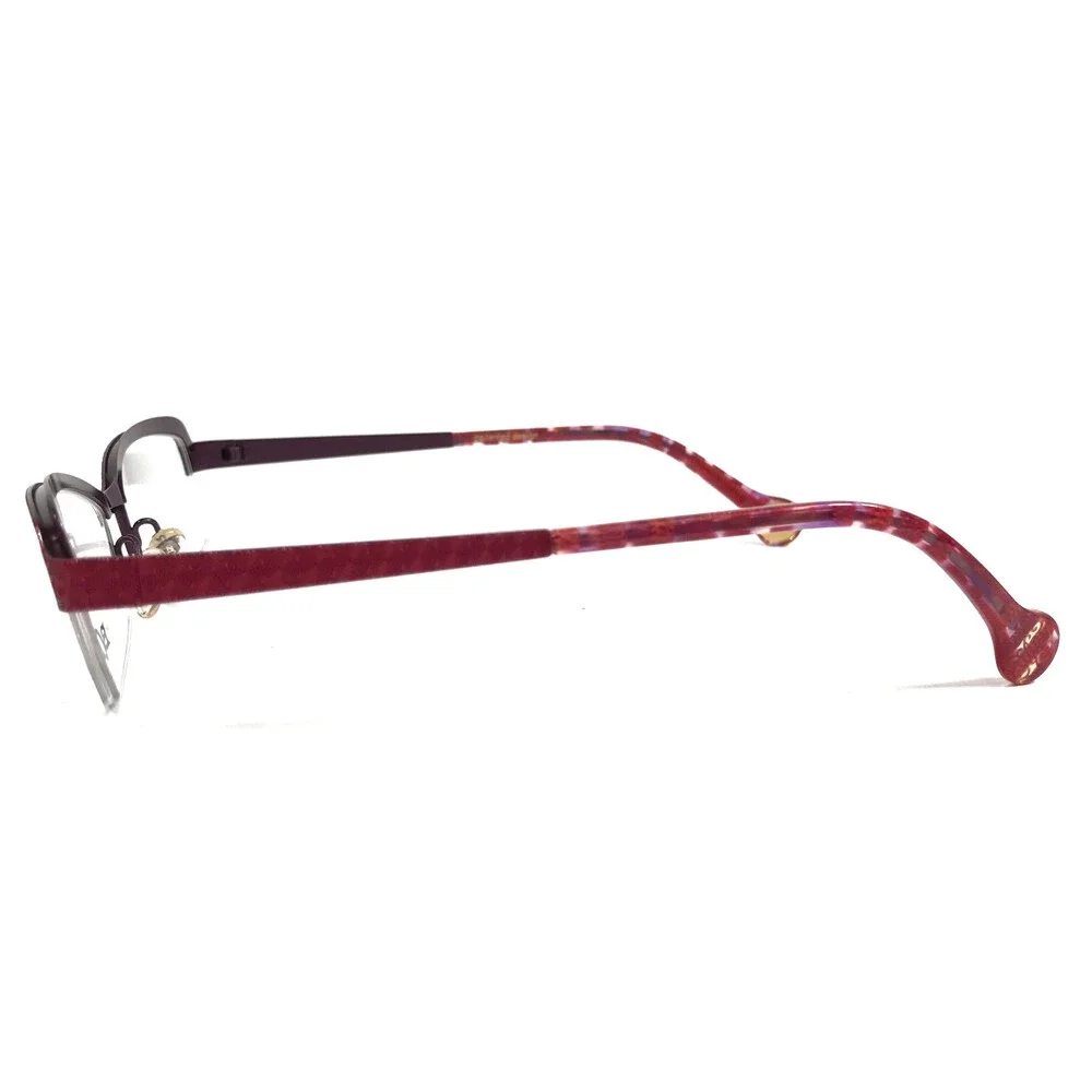 BOZ Eyeglasses Frames VIOLET 8070 Pink Purple Spiral Pattern Half Rim 53-17-140